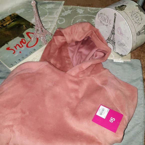 108- Juniors' SO® Minky Hoodie  Cuffed Raglan sleeve - Picture 4 of 7